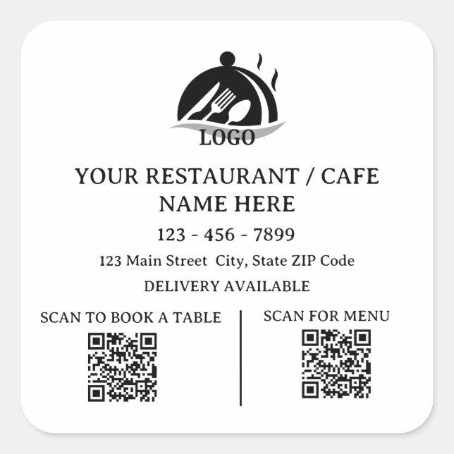 Autocollant de scellement de sac de plats à emport (Devant)