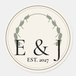 Autocollant de scellement d'enveloppe de mariage b