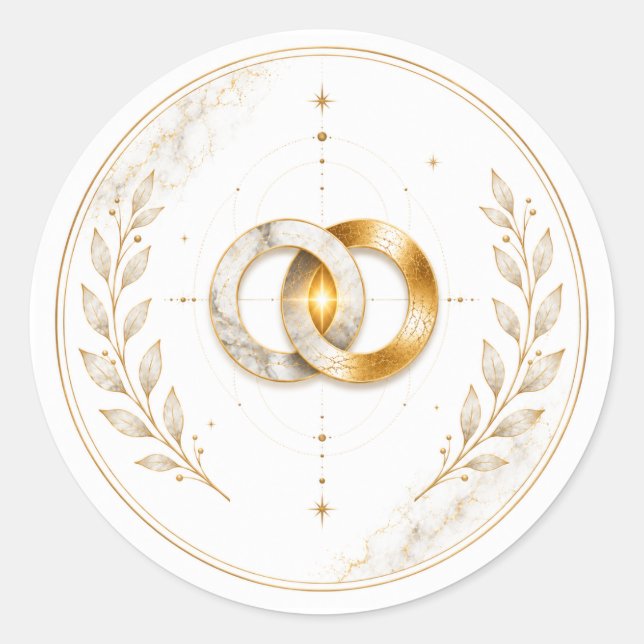 Autocollant de scellement d'enveloppe de mariage S (Devant)