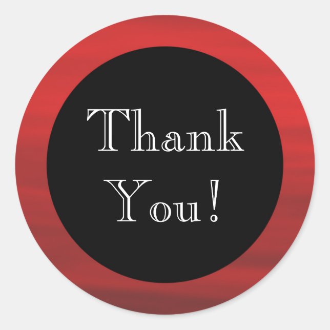 Autocollant de scellement d'enveloppe "Merci !" ro (Devant)