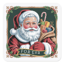 Autocollant de scellement vintage du Père Noël