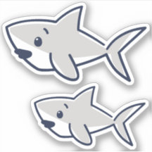 Autocollant de scrapbook Baby Shark dessiné à la m