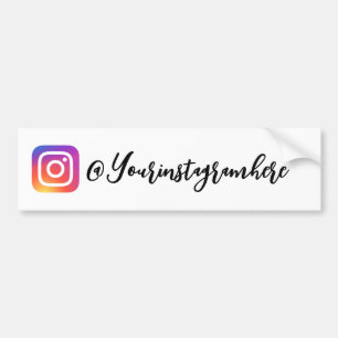 Autocollant de script de poignée Instagram