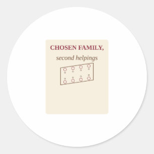 Autocollant de secondes portions pour la famille c