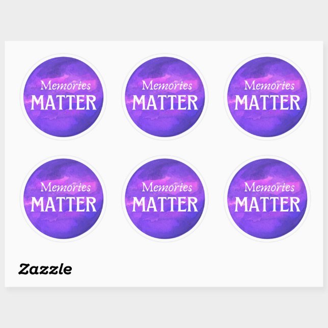 Autocollant de sensibilisation à la maladie d'Alzh (Feuille)