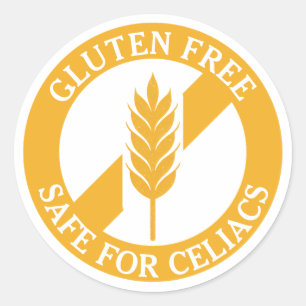 Autocollant de sensibilisation sans gluten sûr pou