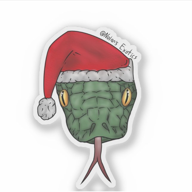 Autocollant de serpent de Noël (Devant)