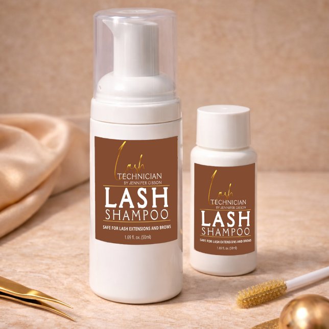 Autocollant de shampoing pour extension de cils Or (Créateur téléchargé)