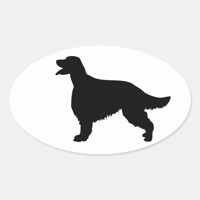 Autocollant de silhouette de chien de poseur (Devant)