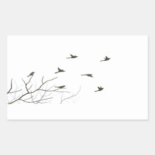 Autocollant de silhouette d'oiseaux de vol