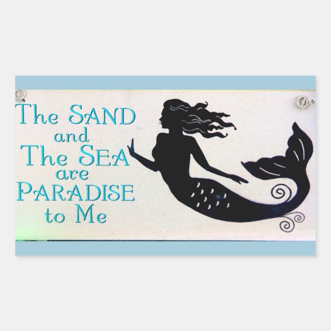 autocollant de sirène de mer et de sable (Devant)