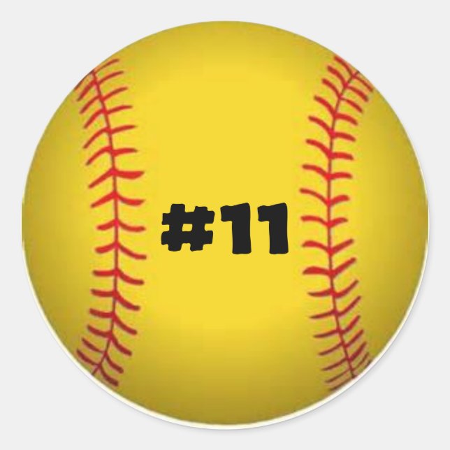 Autocollant de softball (Devant)