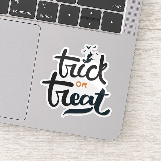 autocollant de sorcière d'Halloween trick or treat (Détail)