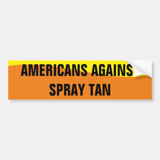 AUTOCOLLANT DE SPRAY TAN BUMPER AMERICAN AGAINST (Devant)