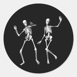 Autocollant de squelettes de danse