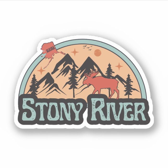 Autocollant de Stony River, Alaska (Devant)