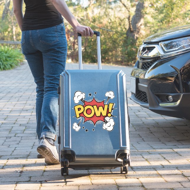 autocollant de style de bande dessinée POW!  (Valise Insitu)