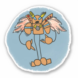 Autocollant de style de livre de bande dessinée Or