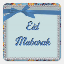 Autocollant de style scrapbook Floral Bleu Eid Mub