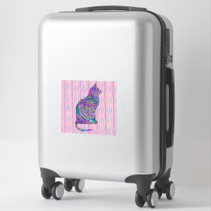 Autocollant de style Vintage Art Cat Silhouette