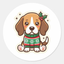 Autocollant de Sweat de Noël Beagle