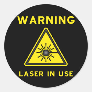 Autocollant de symbole d'alerte laser