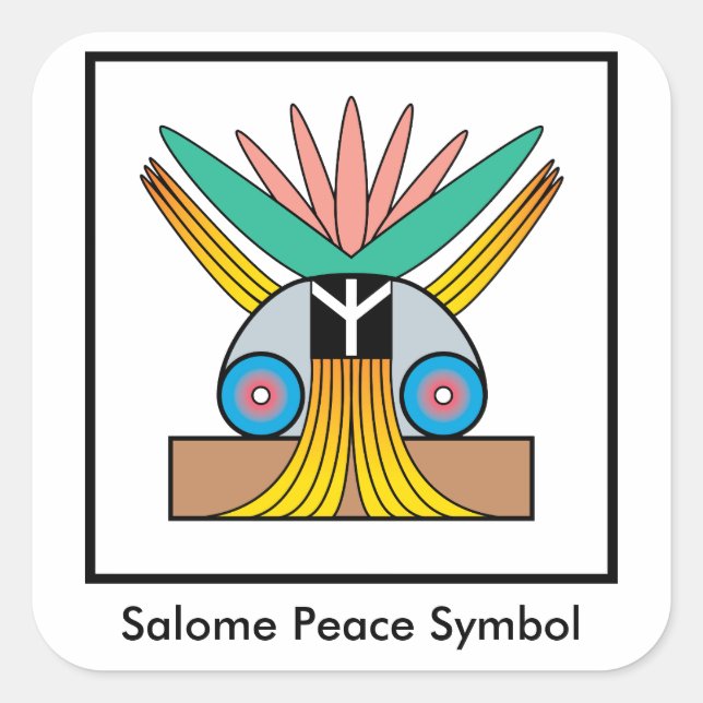 Autocollant de symbole de paix de Salome (Devant)