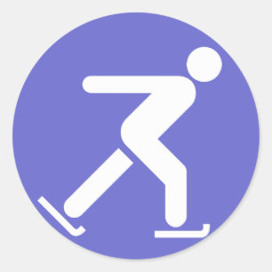 Autocollant de symbole de patinage de glace