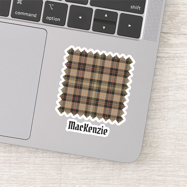 Autocollant de tartan marron de chasse du clan Mac (Détail)