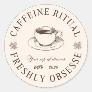 Autocollant de tasse à café Caffeine Ritual