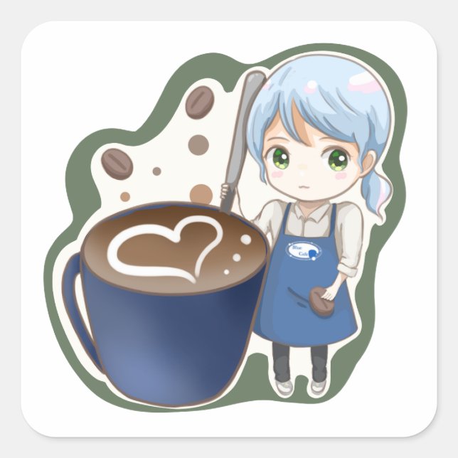 autocollant de tasse de café komugisui (Devant)