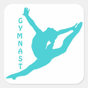 Autocollant de Teal de gymnaste