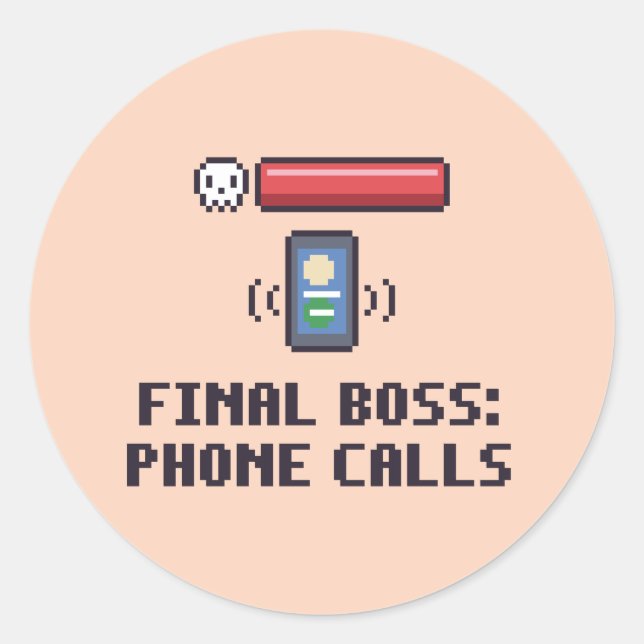 Autocollant de téléphone Boss final drôle pour l'a (Devant)