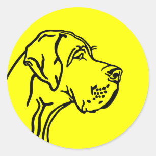 Autocollant de tête de Doggen