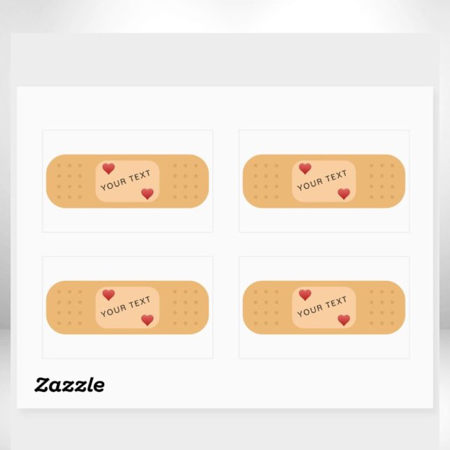 Autocollant de texte personnalisable pansement (Créateur téléchargé)