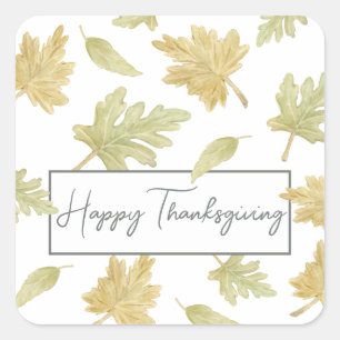 Autocollant de Thanksgiving – Feuilles d'automne à