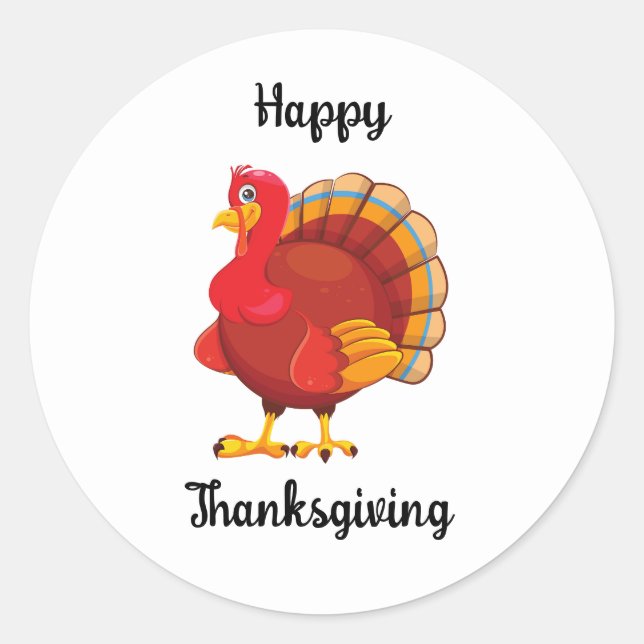 Autocollant de Thanksgiving pour la dinde (Devant)