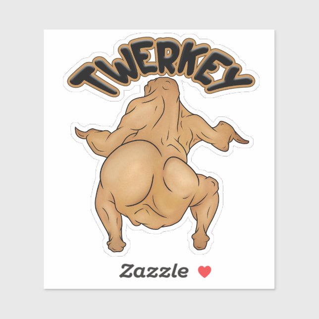 Autocollant de Thanksgiving Twerkey (Feuille)