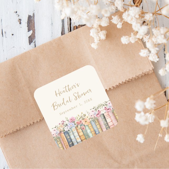Autocollant de thème de mariage sur le thème du li (Book Theme Bridal Shower Sticker
)