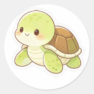 Autocollant de tortue bébé Kawaii mignonne   Tortu