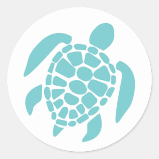 Autocollant de tortue Turquoise légère | Sticker à