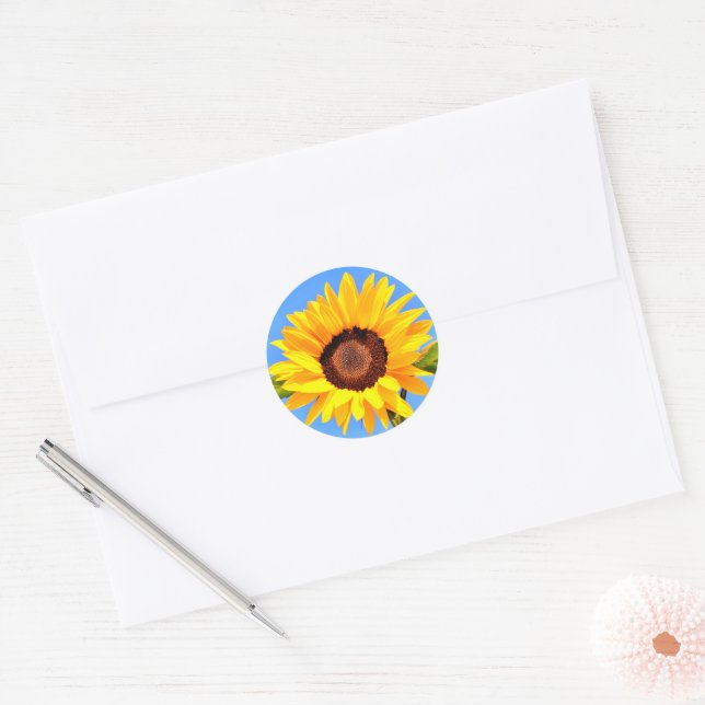 Autocollant de tournesol jaune (Enveloppe)