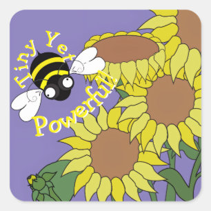 Autocollant de Tournesol Puissant Mais Petit