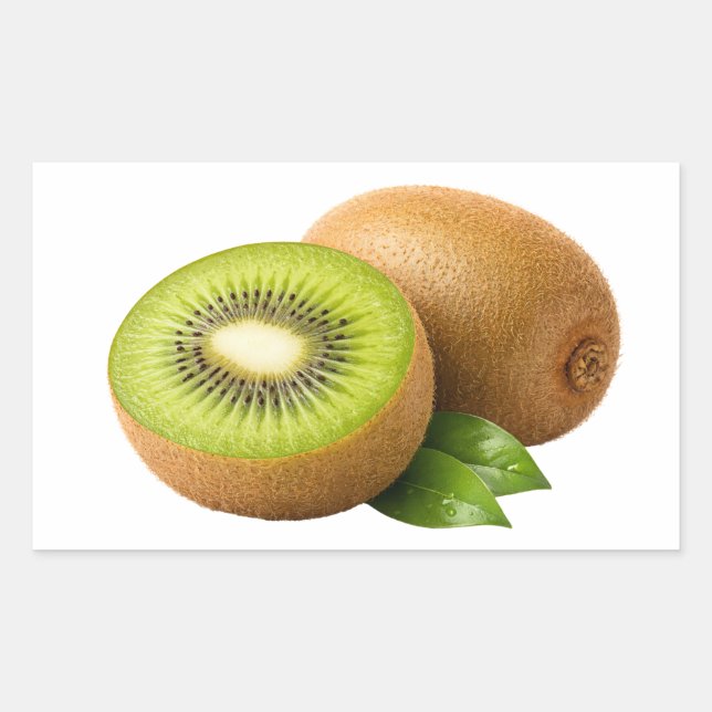 Autocollant de tranche de kiwi frais et de fruit e (Devant)