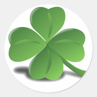 Autocollant de trèfle de shamrock du jour de St