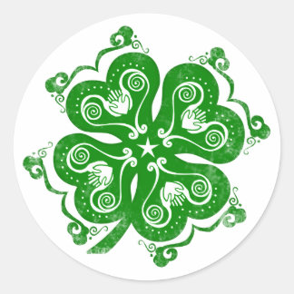 Autocollant de trèfle irlandais