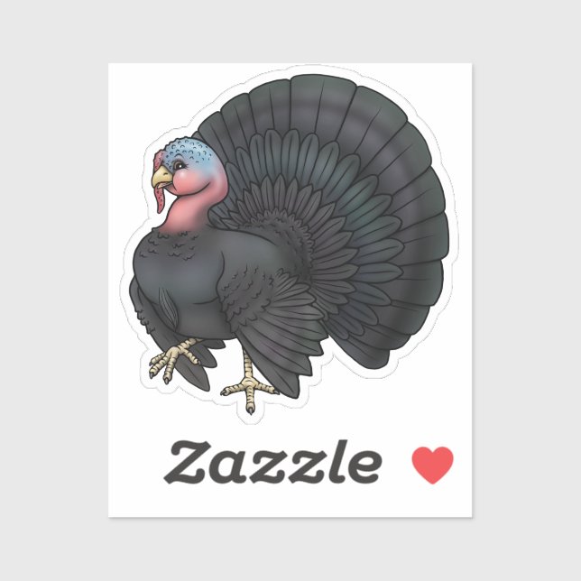 Autocollant de Turquie noire (Feuille)