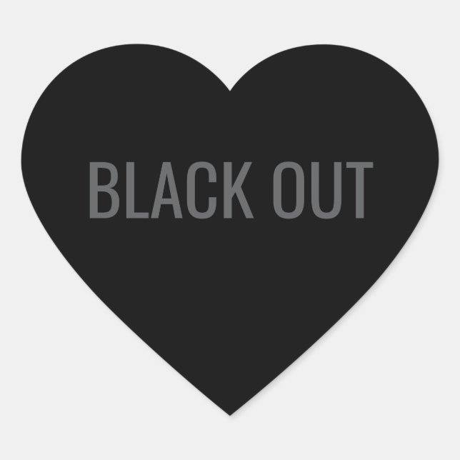 Autocollant de typographie - Black Out (Devant)