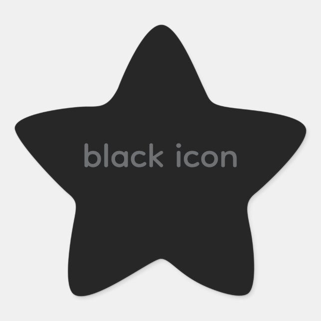 Autocollant de typographie - Icône noire (Devant)