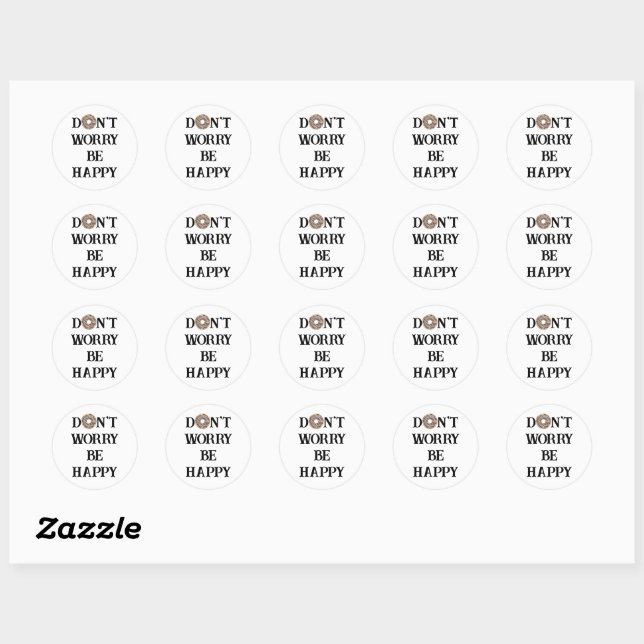 Autocollant de typographie Ne vous inquiétez pas,  (Feuille)